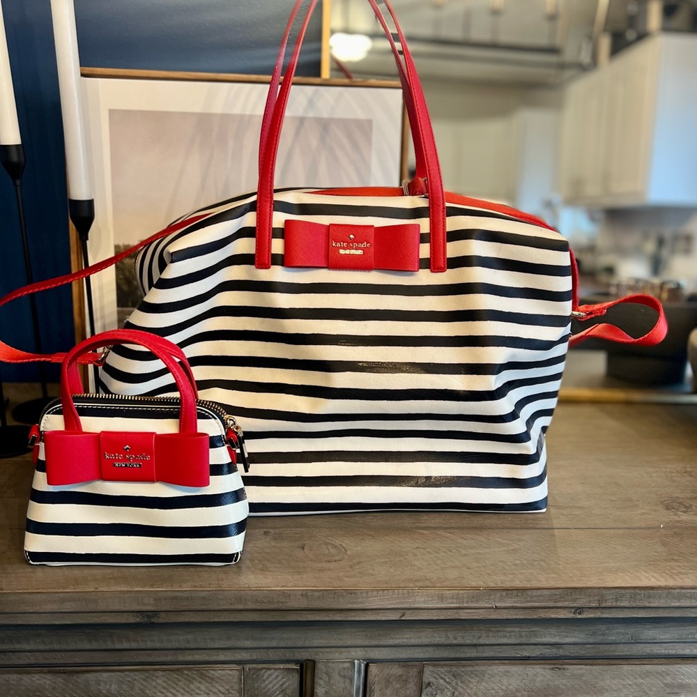 Kate Spade Lyla Weekender Bag and Clutch